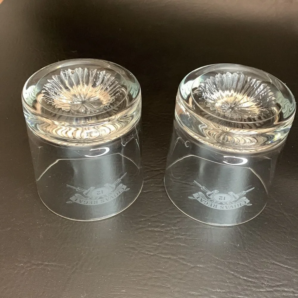 Chivas Regal Rocks Glass 12 Etching 10 Oz Each Scotch Whisky Bar Cocktail Set 2